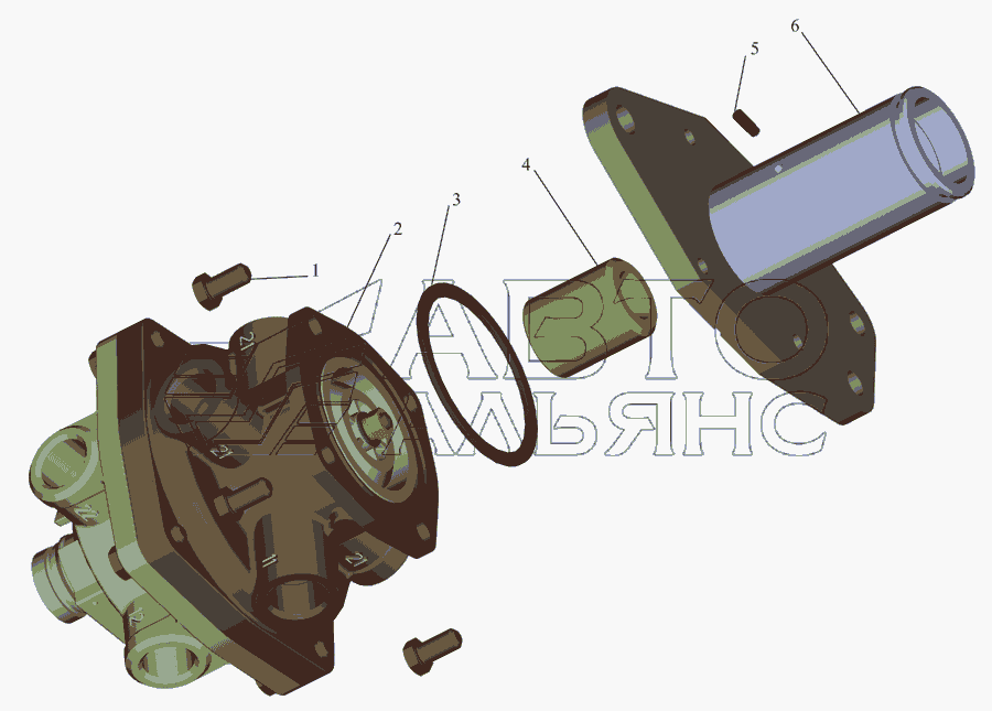 Тормозной кран МАЗ-642505, 642508