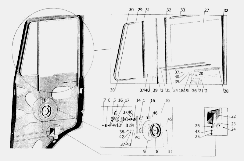 Установка стеклоподъемника и ручки стеклоподъемника МАЗ  5336