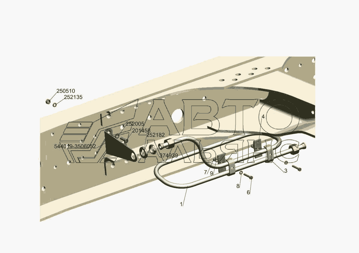 Крепление охладителя 544019-3506020 МАЗ-5440E9