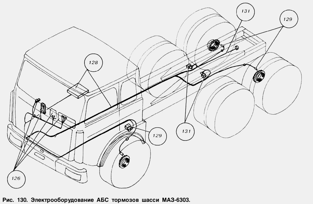 Электрооборудование АБС тормозов шасси МАЗ-6303 МАЗ  53363
