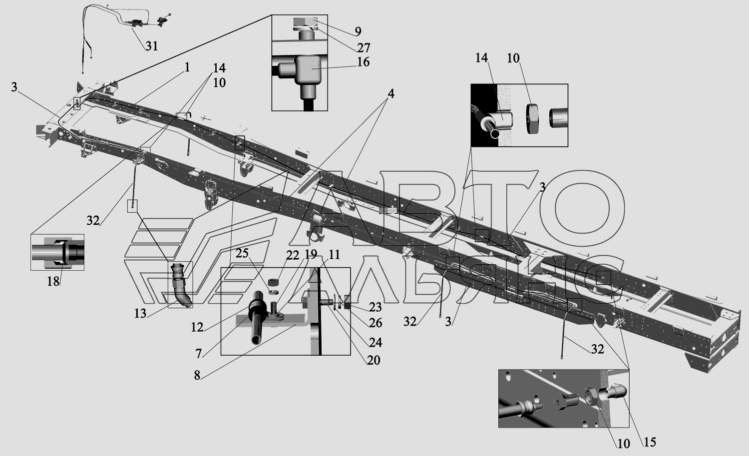 Установка накачки шин МАЗ-631705