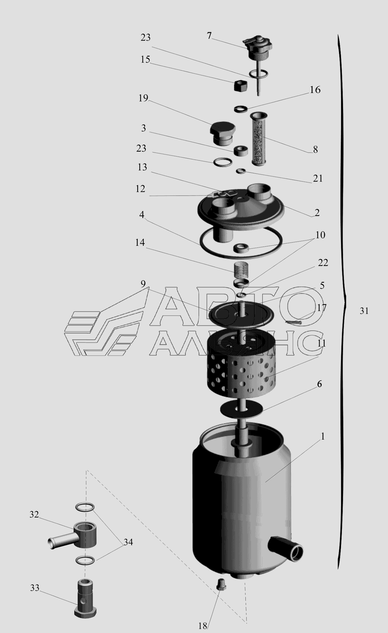 Бак масляный 64221-3410008 МАЗ-650119