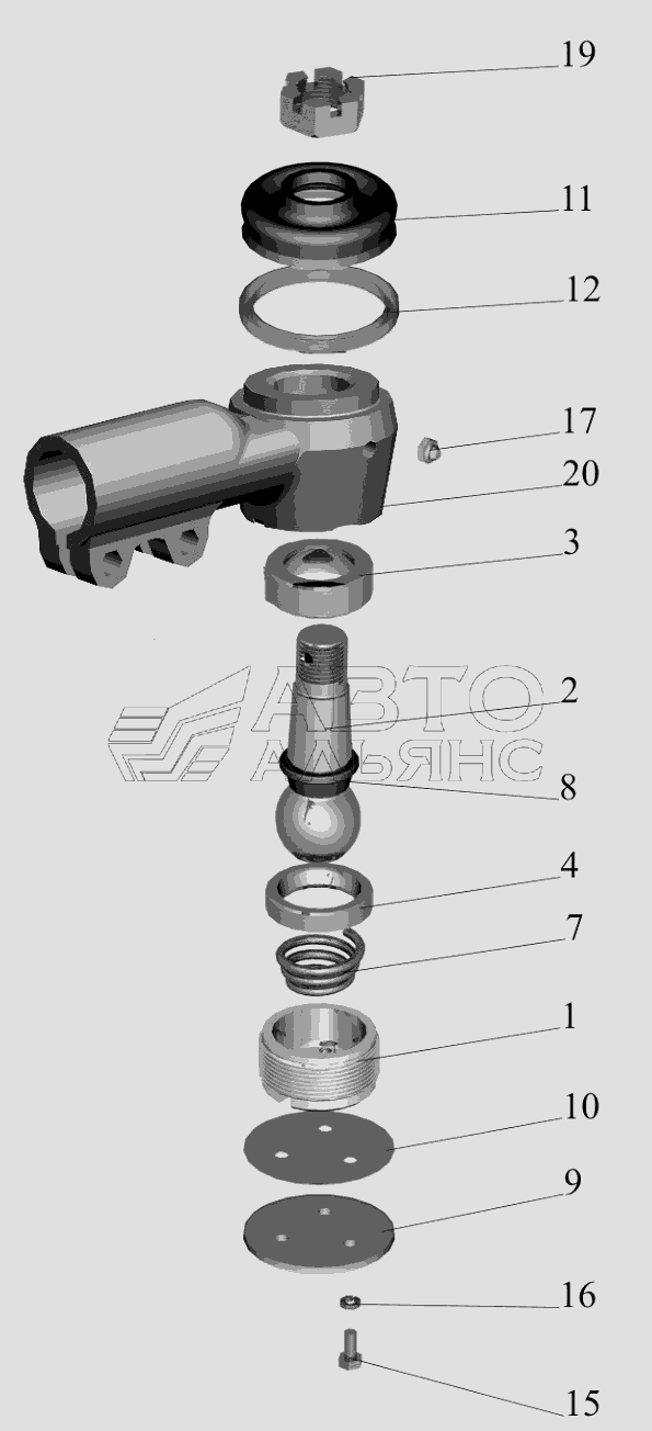 Наконечник 6422-3003056-01 МАЗ-6516V8-520 (6516V8-540)