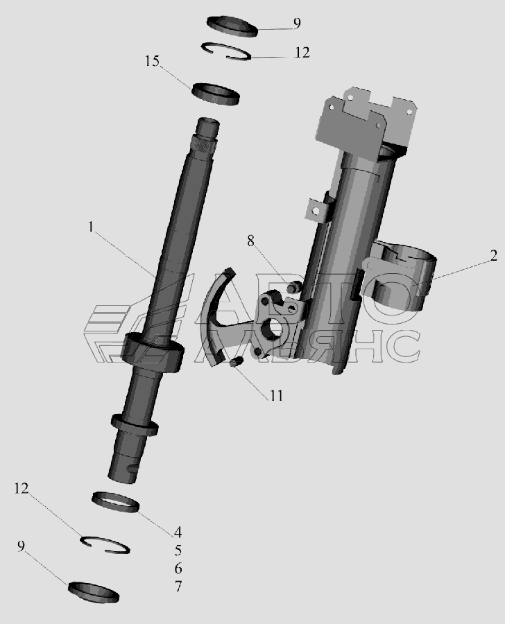 Колонка 5440-3444010 МАЗ-6516V8-520 (6516V8-540)