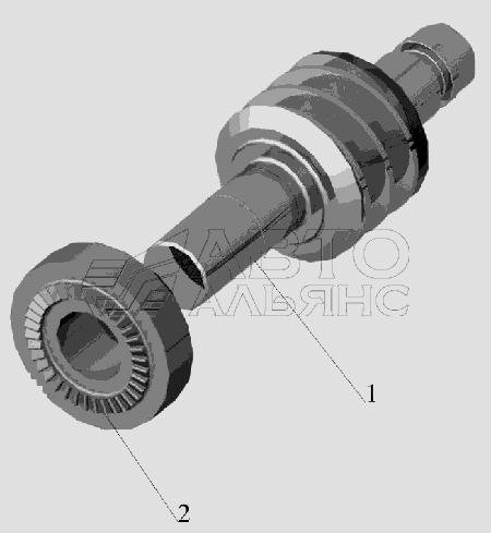 Вал червячный с полумуфтой 64226-3501168-010 МАЗ-6516V8-520 (6516V8-540)