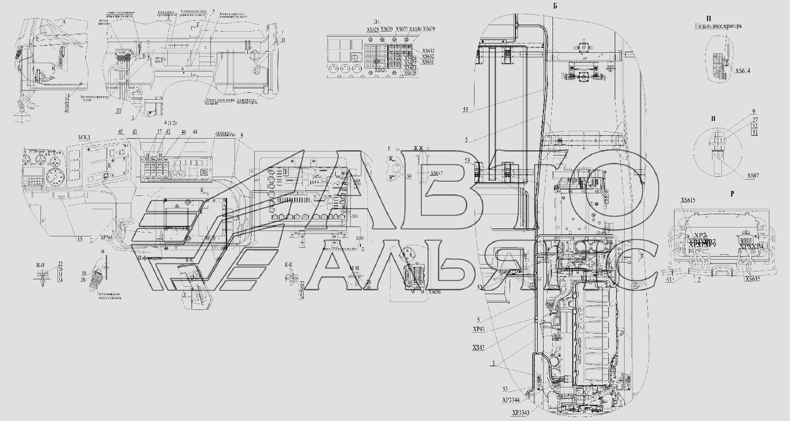 Установка электрооборудования ЭСУ двигателя 6516V8-3800060-000 МАЗ-6516V8-520 (6516V8-540)