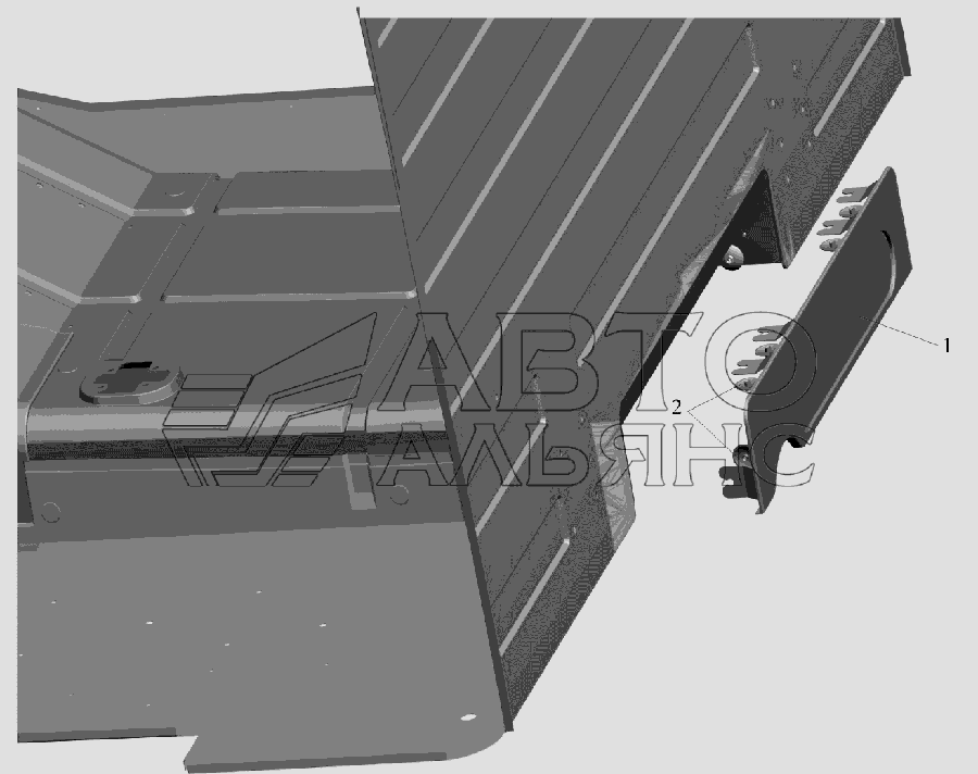 Установка экранов 544003-8400026 МАЗ-6516V8-520 (6516V8-540)