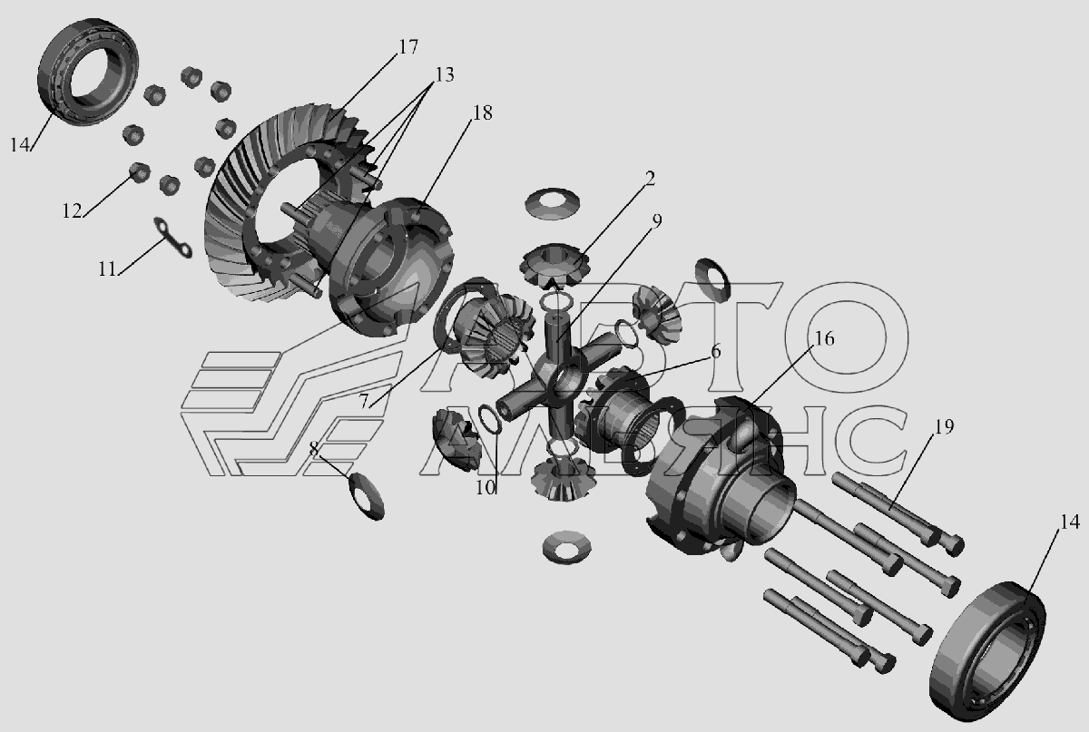 Дифференциал 54321-2403010-10 МАЗ-6516V8-520 (6516V8-540)