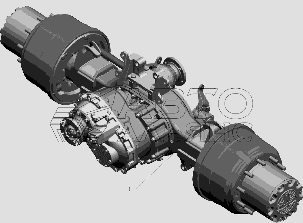 Мост средний МАЗ-6516V8-520 (6516V8-540)