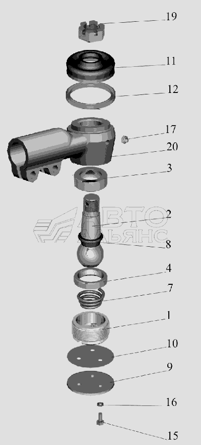 Наконечник 6422-3003056 МАЗ-6516V8-520 (6516V8-540)