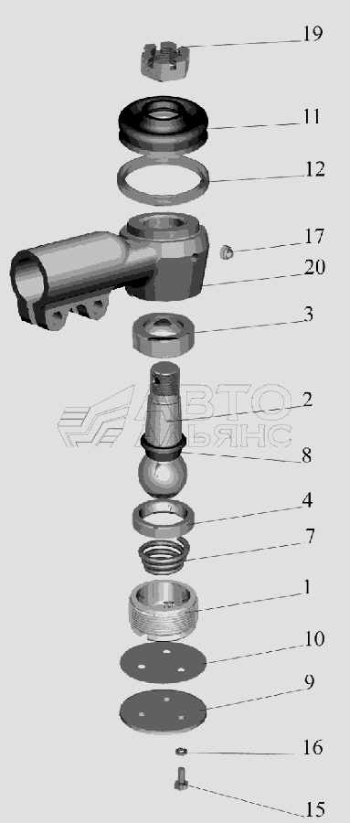 Наконечник 6422-3003057 МАЗ-6516V8-520 (6516V8-540)