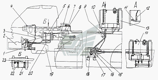 Трубопроводы топливные и насос топливоподкачивающий ручной МАЗ-74131