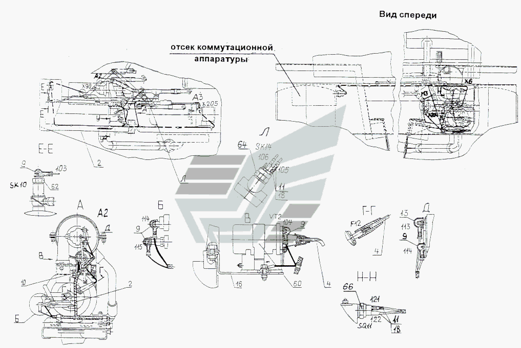 Установка электрооборудования подогревателя МАЗ-74131