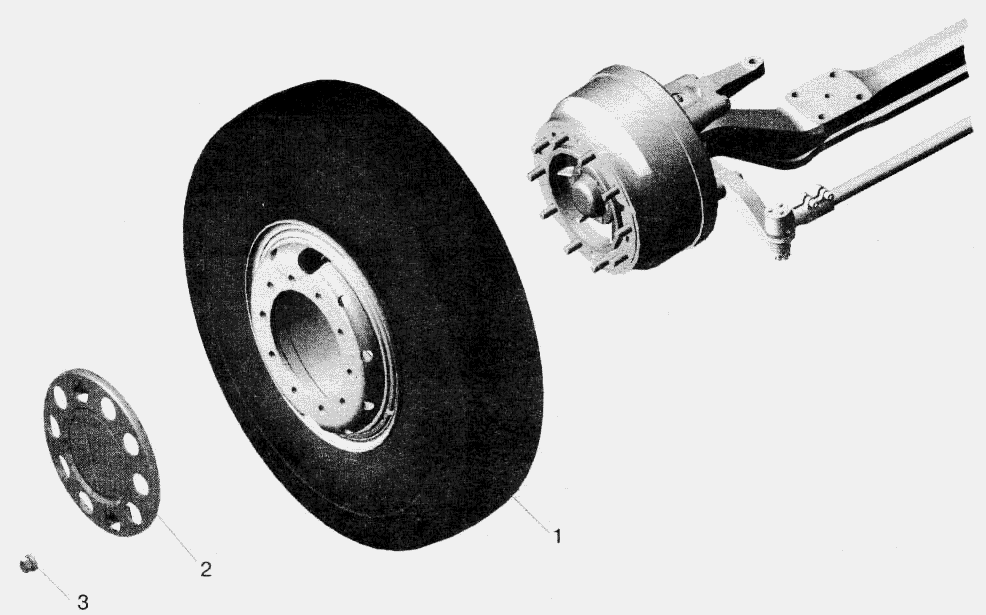 Установка передних колес МАЗ  543202