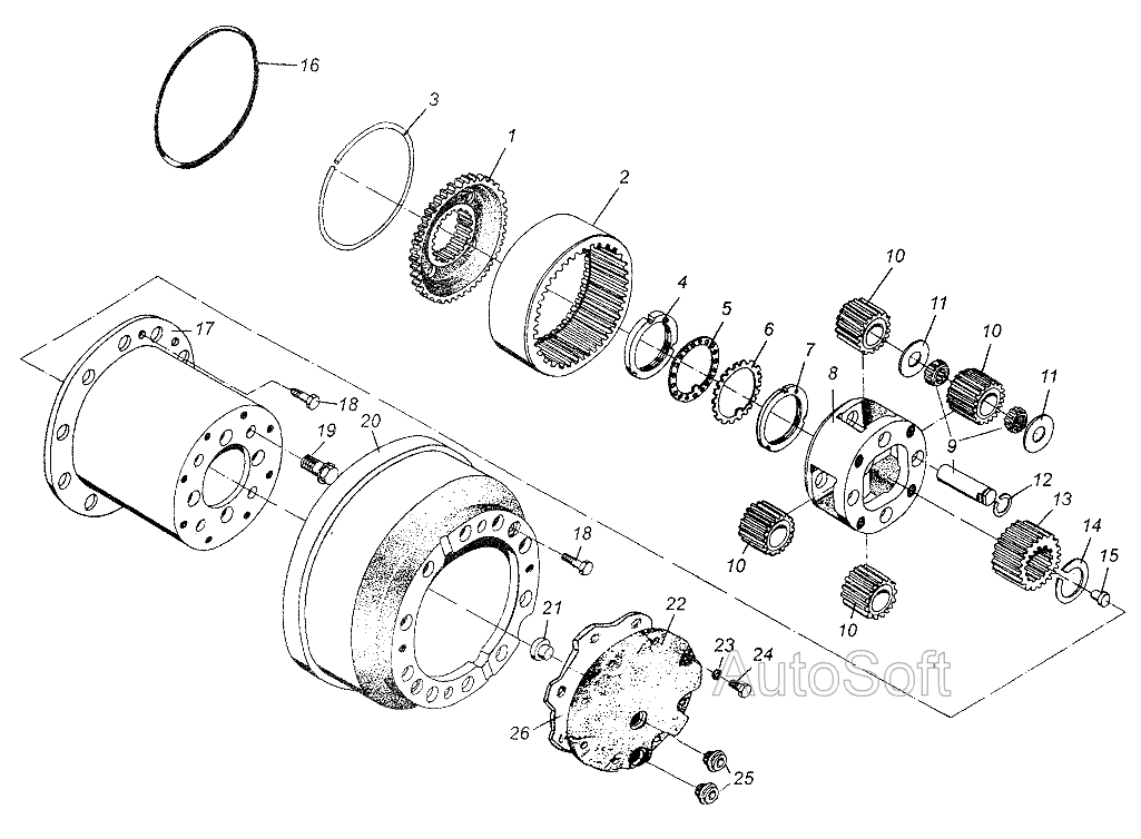Детали колесной передачи (дисковые колеса) МАЗ  54326