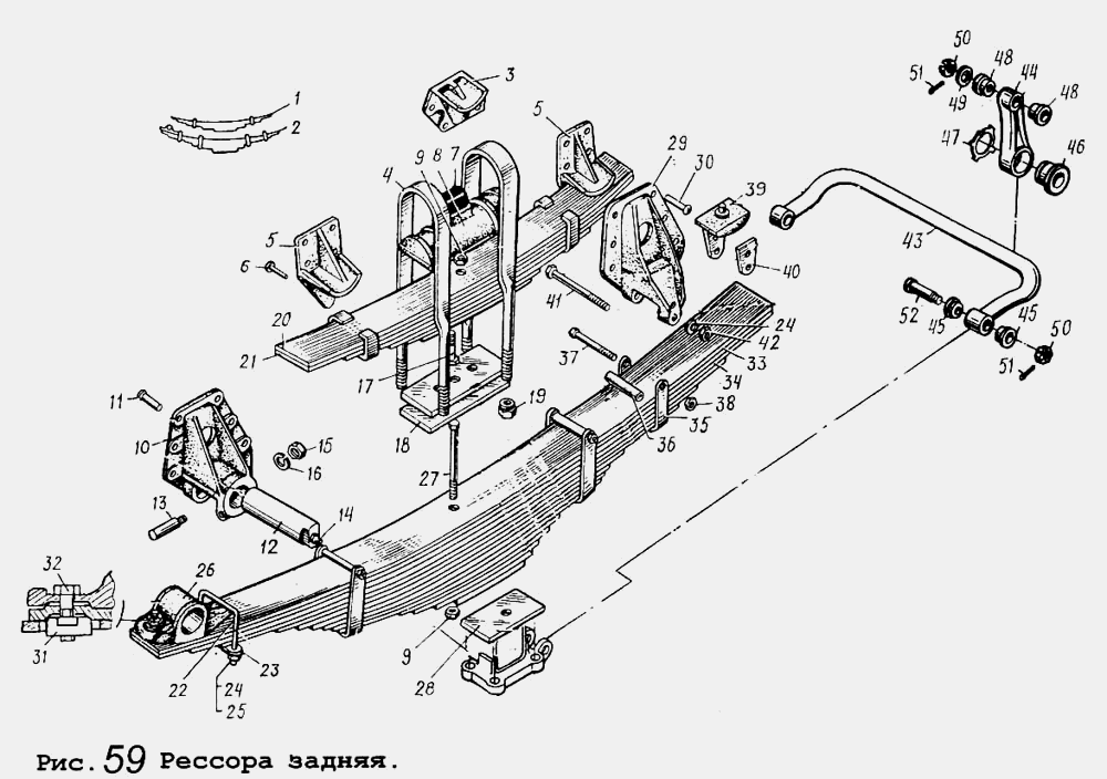 Рессора задняя МАЗ  5434
