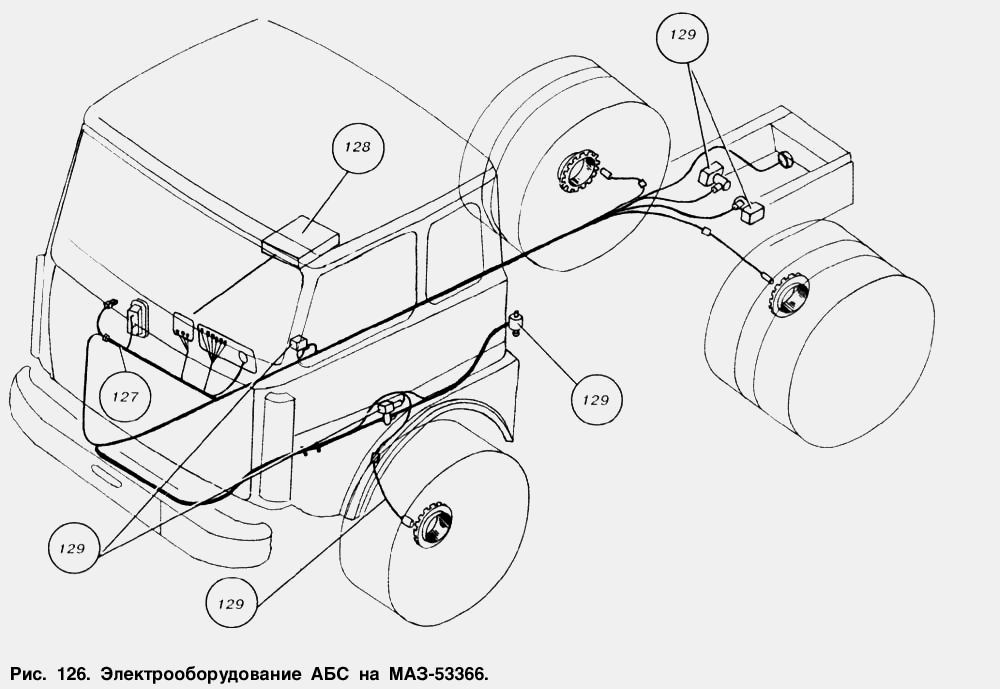 Электрооборудование АБС на МАЗ-53366 МАЗ  6303