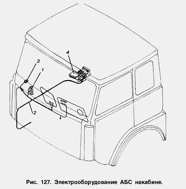 Электрооборудование АБС на кабине МАЗ  6303
