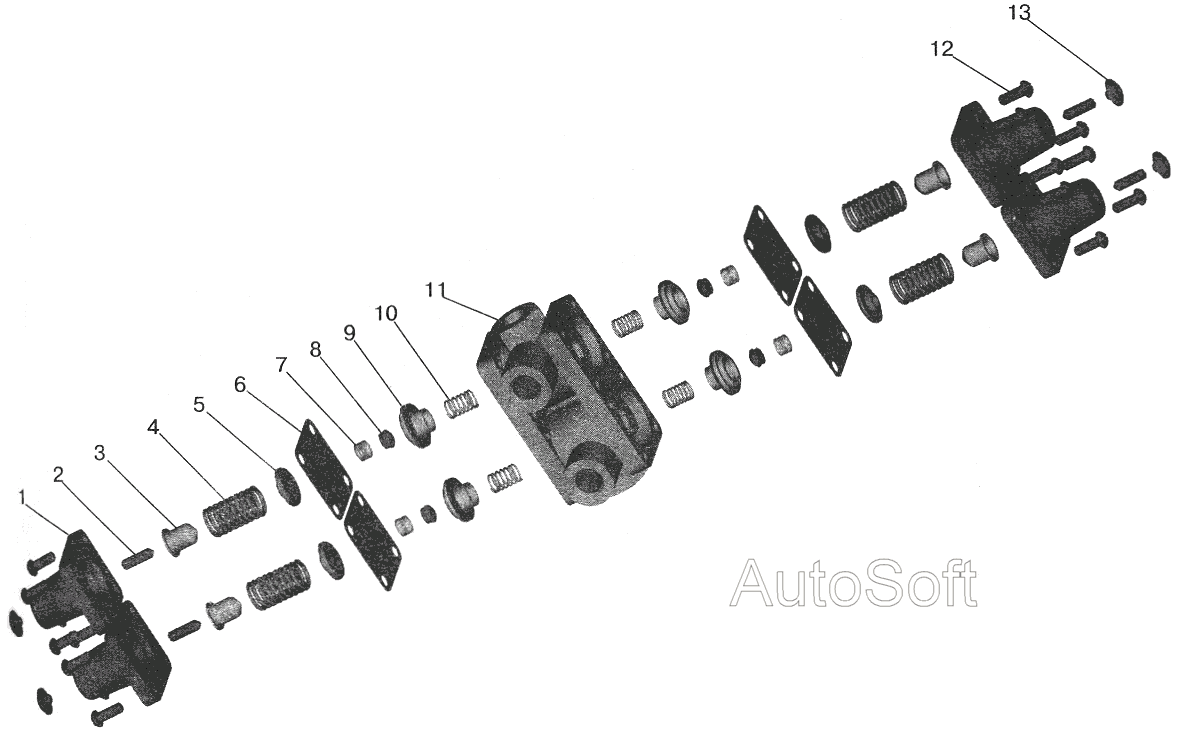 Клапан защитный четырехконтурный МАЗ  6422