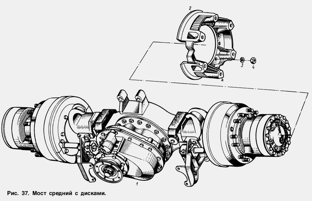 Мост средний с дисками МАЗ  64221
