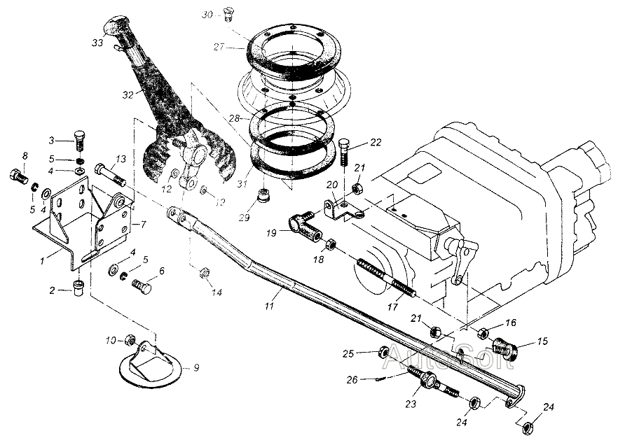 Привод управления коробкой передач МАЗ  64226