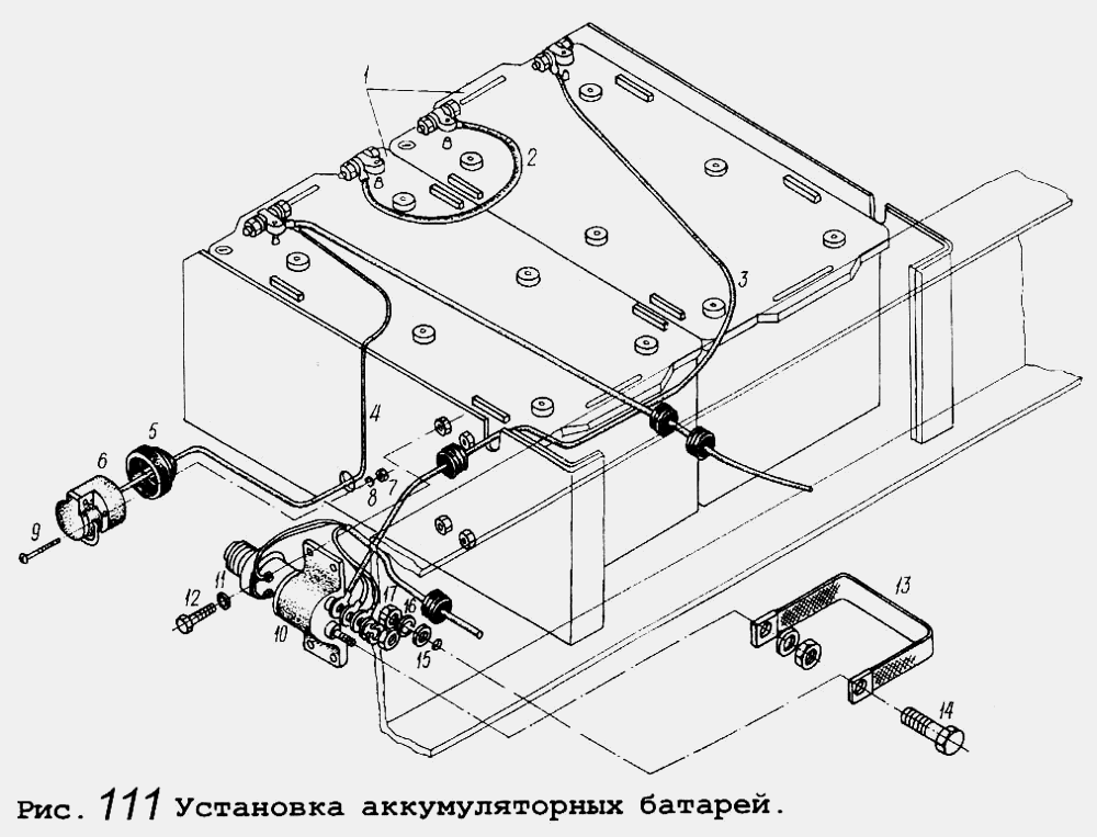 Крепление аккумуляторного ящика МАЗ  64255
