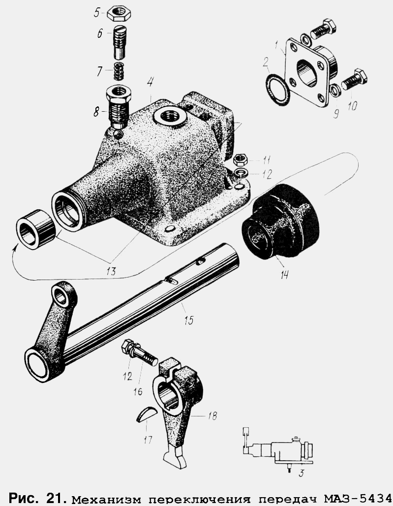Механизм переключения передач МАЗ-5434 МАЗ  64255