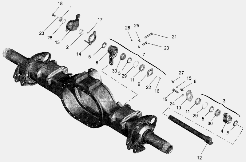 Привод тормозного механизма задних колес МАЗ  643068