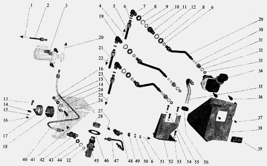 Управление стояночным и моторным тормозом МАЗ-643068, 643008, 544008 МАЗ  643068