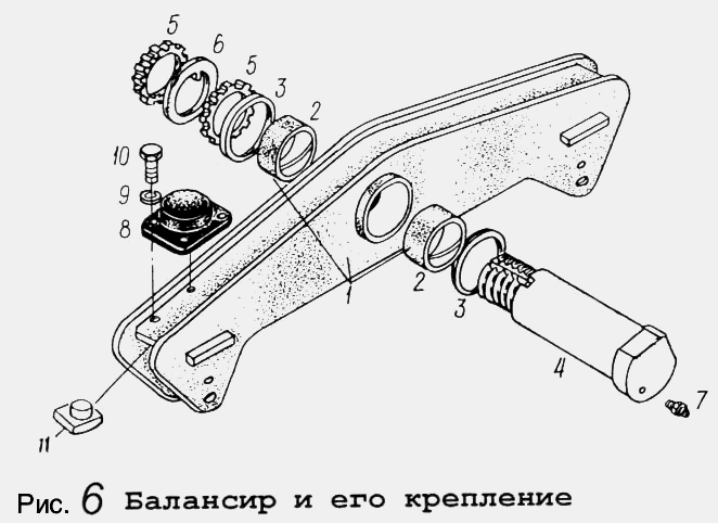 Балансир и его крепление МАЗ  9008