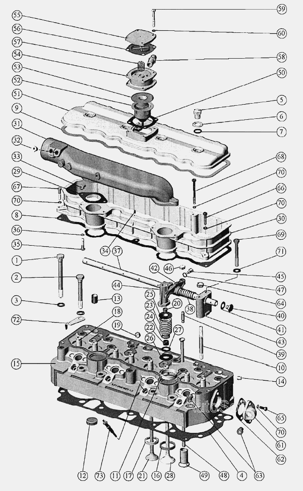 Установка головки цилиндров и впускного тракта. Клапаны и толкатели клапанов Д  245.7E3