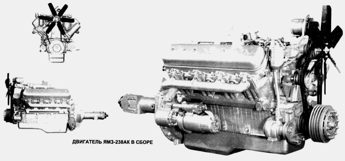 Двигатель ЯМЗ-238АК в сборе ЯМЗ  236ДК,  238АК