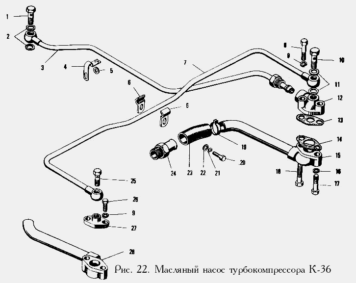 Масляный насос турбокомпрессора К-36 ЯМЗ  240